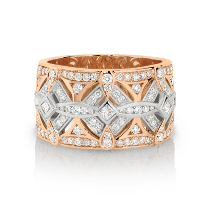 9ct rose gold Diamond dress ring