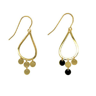 9ct gold drop earrings