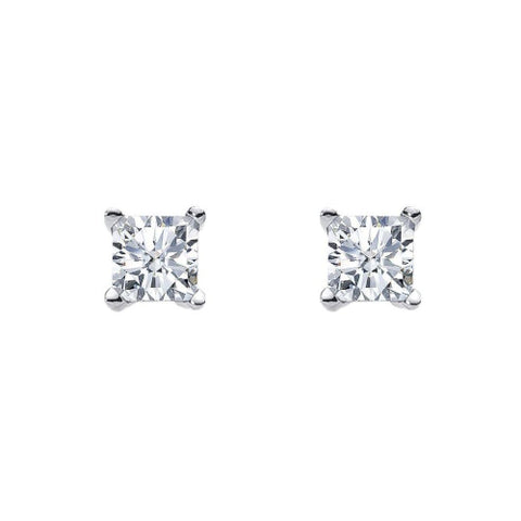Sterling silver cubic zirconia studs
