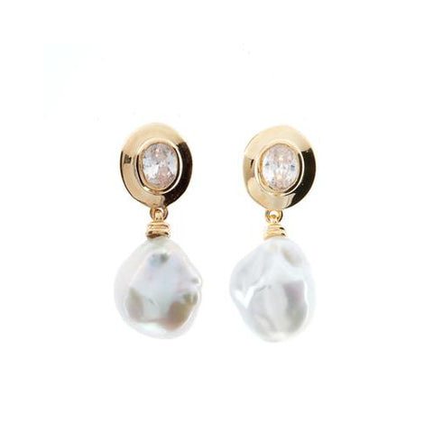 Sterling silver pearl earrings