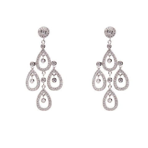 Sterling silver chandelier earring