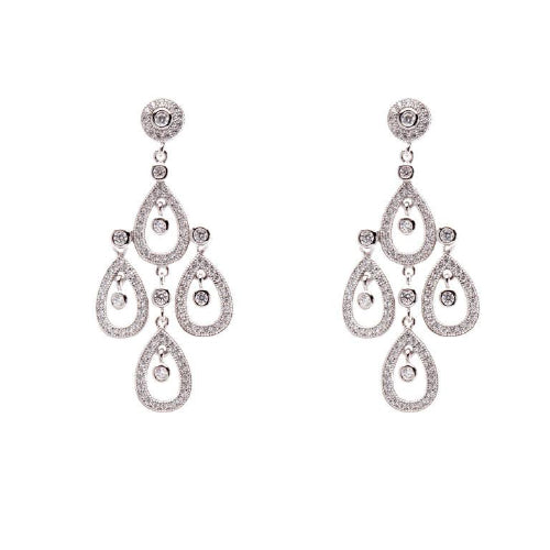 Sterling silver chandelier earring