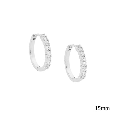 Cubic Zirconia hoop earrings