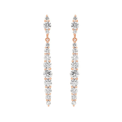 Rose gold plated CZ earrings