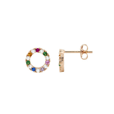 Multi Colour Round Earring