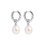 Dew drop pearl earrings