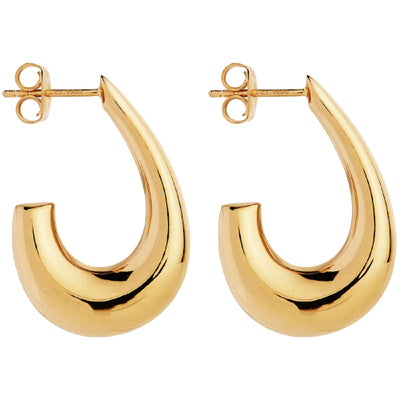 Gold plated curl earrings