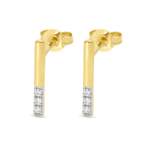 9ct Diamond earrings