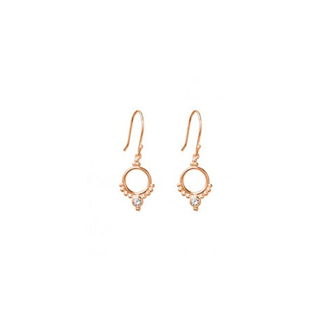 Sterling silver rose gold plated earring