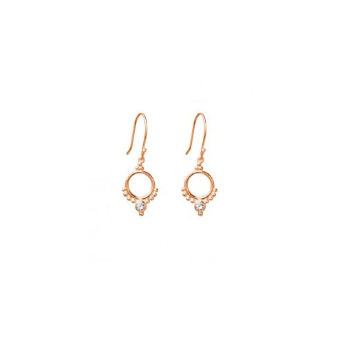 Sterling silver rose gold plated earring