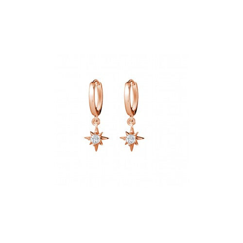 Sterling silver rose gold plated earring