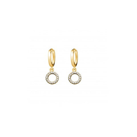 Sterling silver gold plated CZ earrings