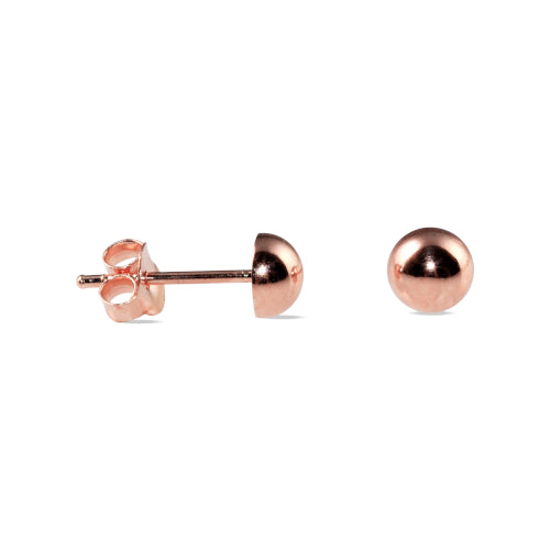 Sterling silver rose gold plated studs
