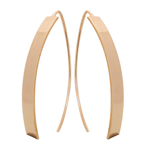 Sterling silver rose gold plated Glam earrings.