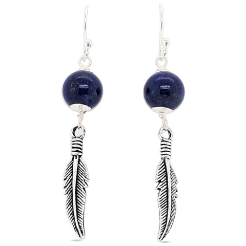 Sterling silver lapis earrings