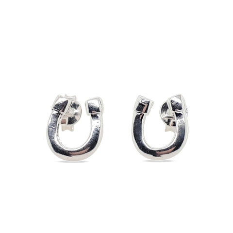 Sterling Silver horseshoe earrings.