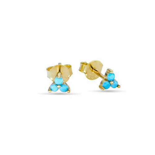 Turquoise Triangle Stud Earring