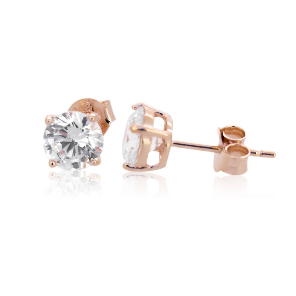 Sterling silver RGP cz studs