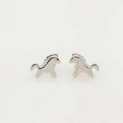 Sterling silver horse earrings