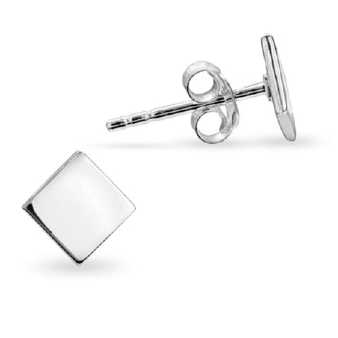 Sterling silver square studs