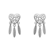 Sterling silver dreamcatcher earrings