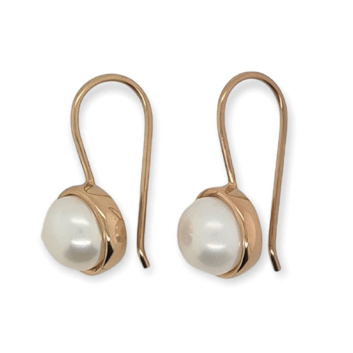Mabe pearl hook earrings