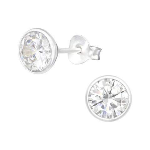 Sterling silver CZ studs