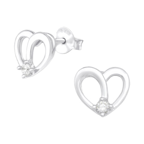 Sterling silver heart earrings
