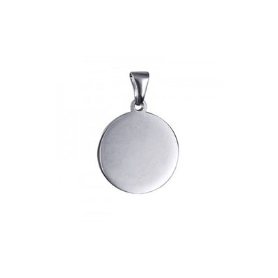 Sterling silver 16mm disc pendant