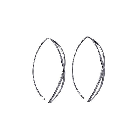 Sterling silver crossover earrings