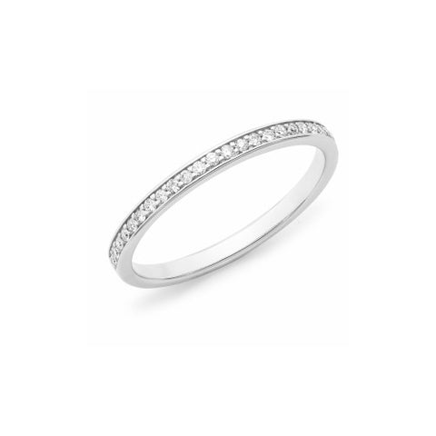 18ct White Gold Diamond Wedding Ring.