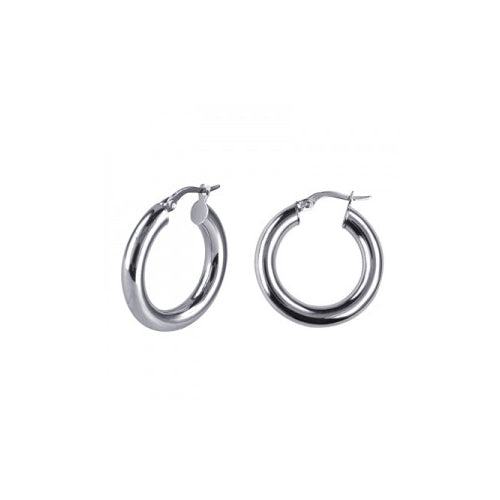Sterling silver plain hoops