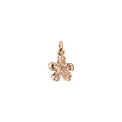 Rose plated hibiscus charm