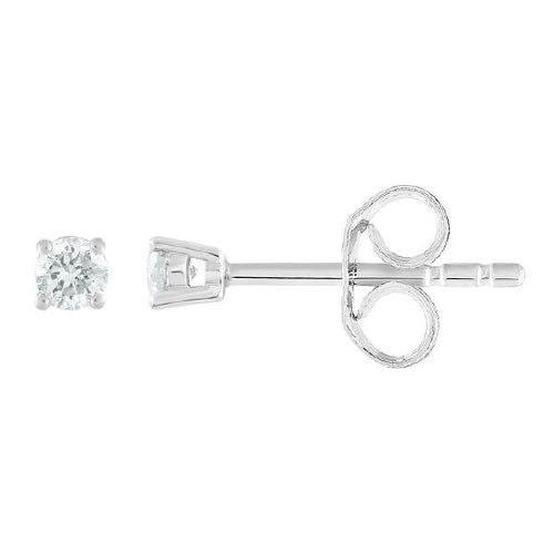 9ct white .10ct diamond studs