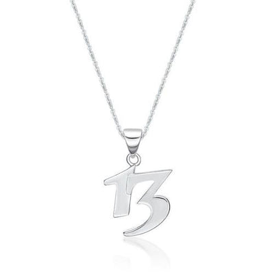 Sterling silver 13 necklace