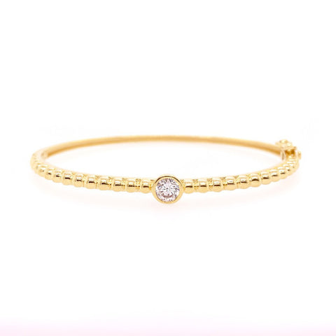 Sterling silver gold plated bangle