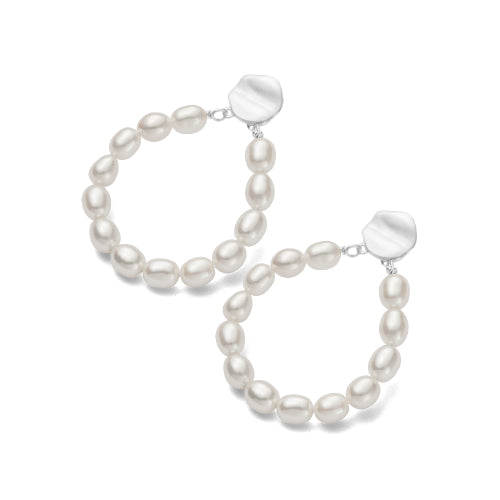 Lustre Pearl sterling silver earrings