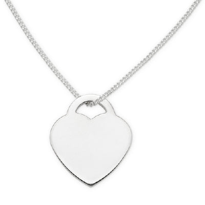 Sterling silver heart pendant.