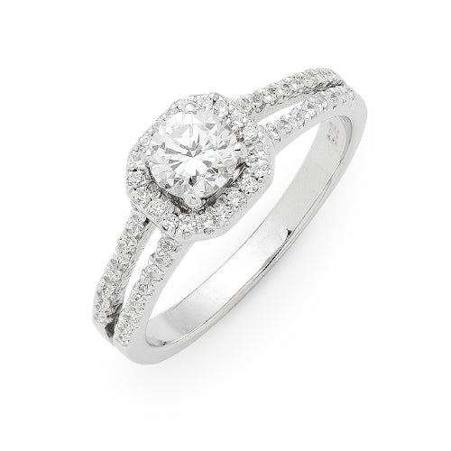 Sterling silver CZ ring