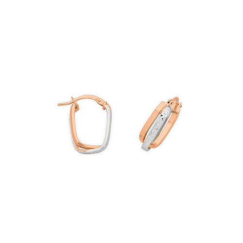 9ct 2 tone silver filled hoop earrings.