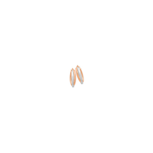9ct silver filled rose gold hoop