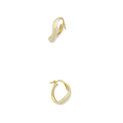 9ct yellow gold silver filled hoops.