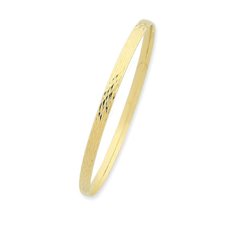 9ct yellow gold silver filled bangle.