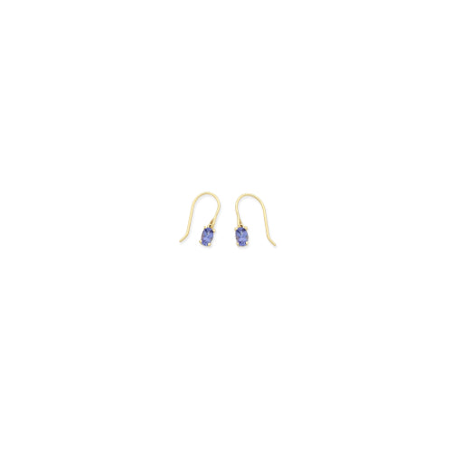 9ct yellow gold Tanzanite earrings