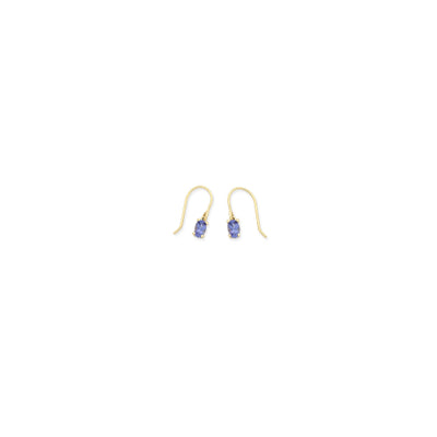 9ct yellow gold Tanzanite earrings