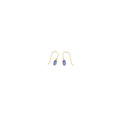 9ct yellow gold Tanzanite earrings