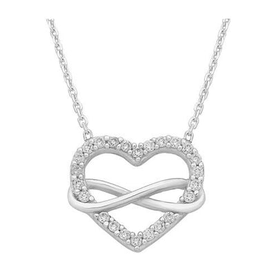 Sterling silver cz necklace