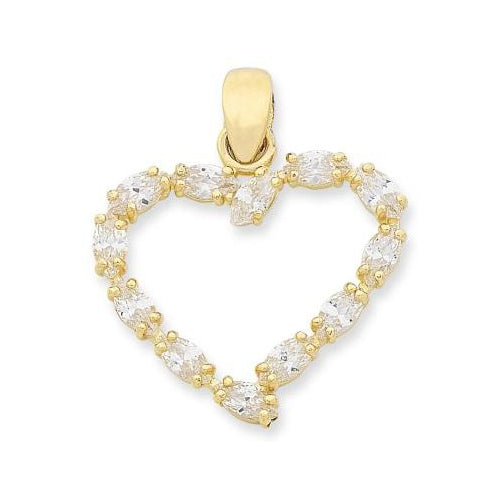 9ct cubic zirconia pendant