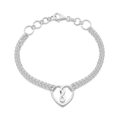 Sterling silver  infinity bracelet.