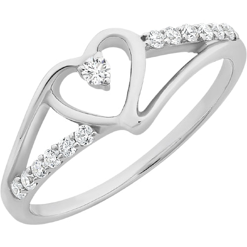 Sterling silver heart ring